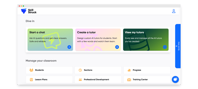 CFS teacher dashboard