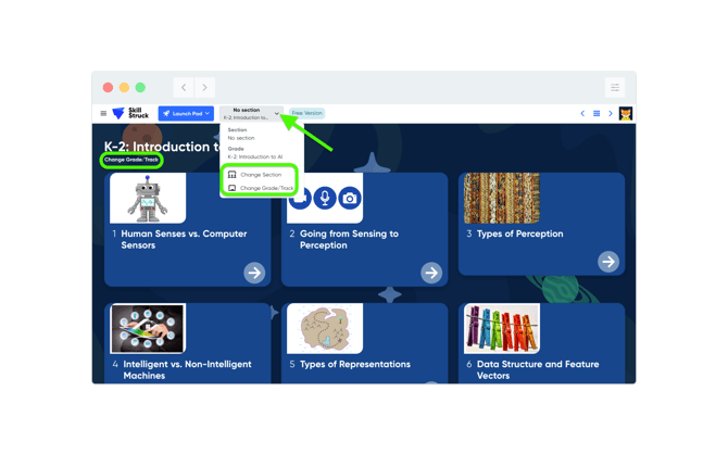 FFC Kinder - change course