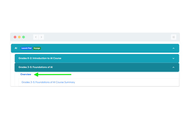 Free AI lesson plan overview button