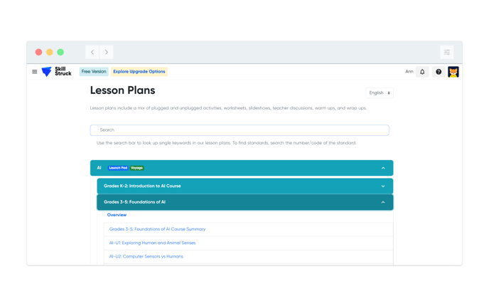 Free AI lesson plans