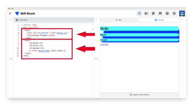 head and body tags 1