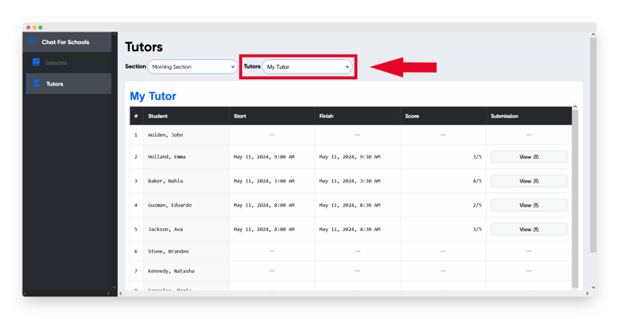 select tutor progress 1