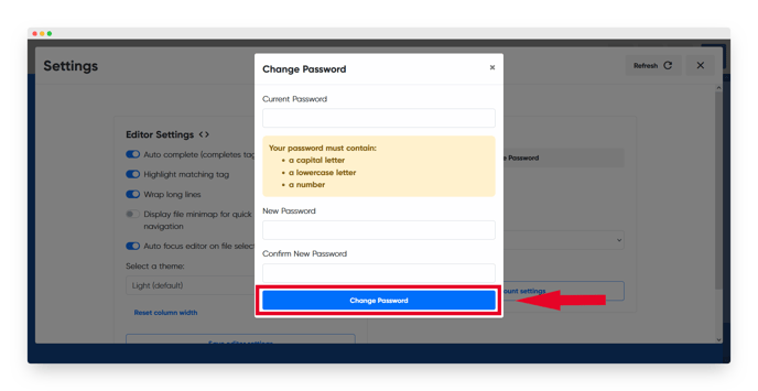 blue change password button 1