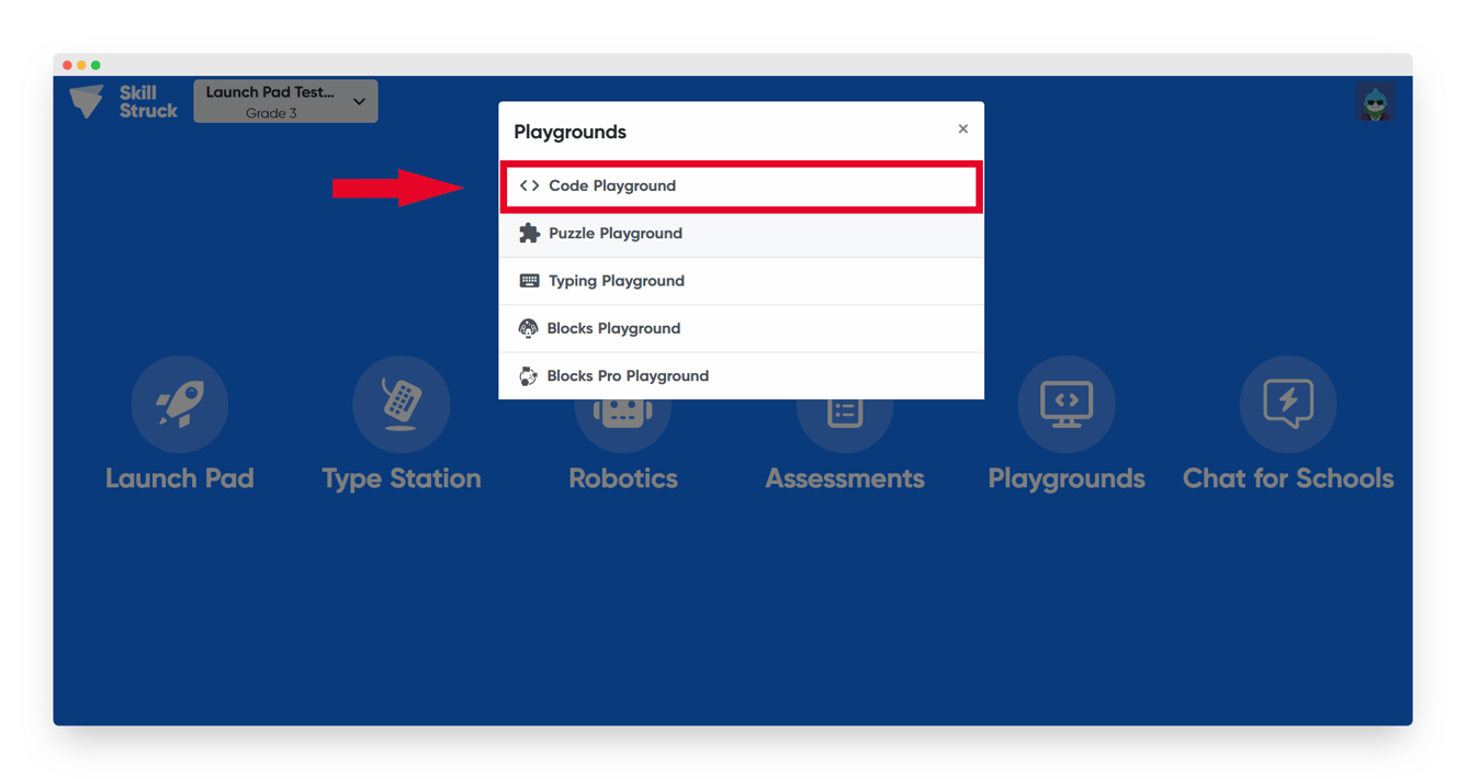 Playground Button. Step How to Create a File (For Students)
