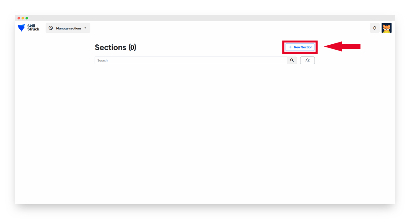 How to Create a Section in the Admin Portal