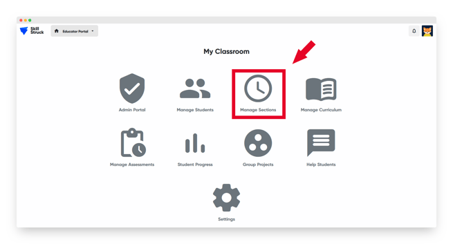 Admin manage sections II