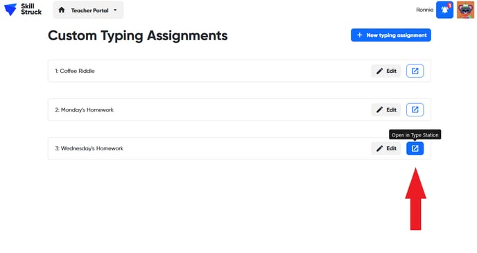 custom typing assignments