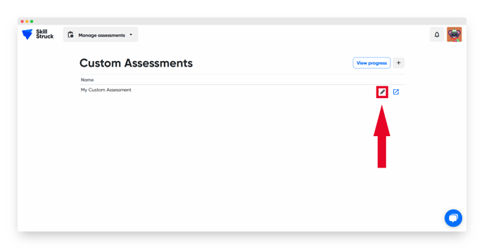 edit custom assessment 1