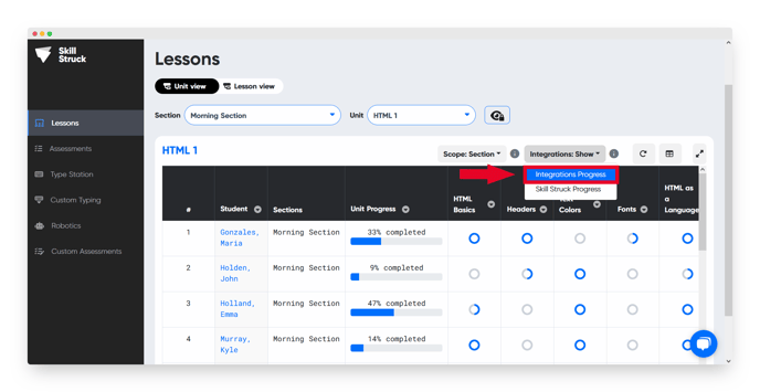 integrations progress 1