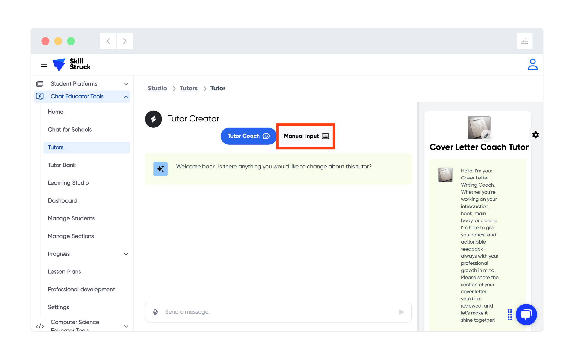 How to Share a Tutor in Chat for Schools