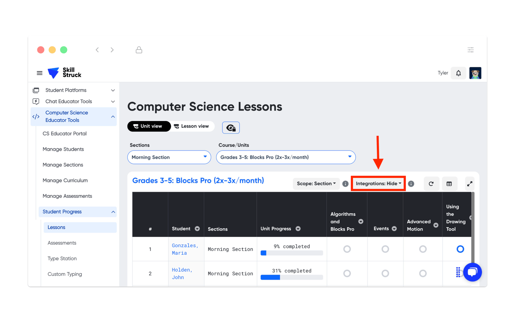 Integration Progress How to View Integration Progress in Your Educator Portal